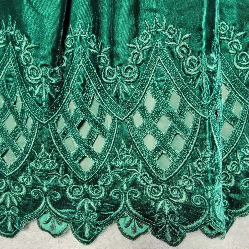 Vintage Cloak of Many Colors Liberty Lucrezia Green Velvet Top & Skirt Size 12‎ - Picture 8 of 14